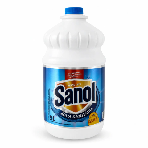 Água Sanitária Sanol 5L Solução Prática Limpeza Eficiente