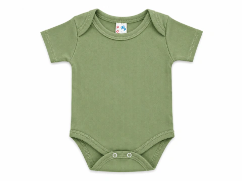 Body Curto Canelado Masculino Verde Liso - Tamanho: P