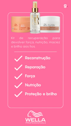 KIT Cronograma Capilar Reconstrução + Nutrição + Brilho - comprar online