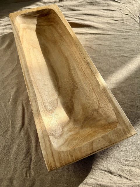 Centro de mesa madera rectangular rústica