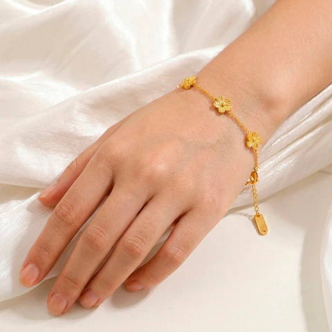 Pulsera Flores Primavera En Estuche