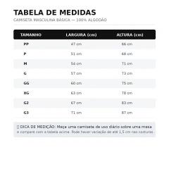 Camiseta Básica 100% Algodão — Preta - comprar online
