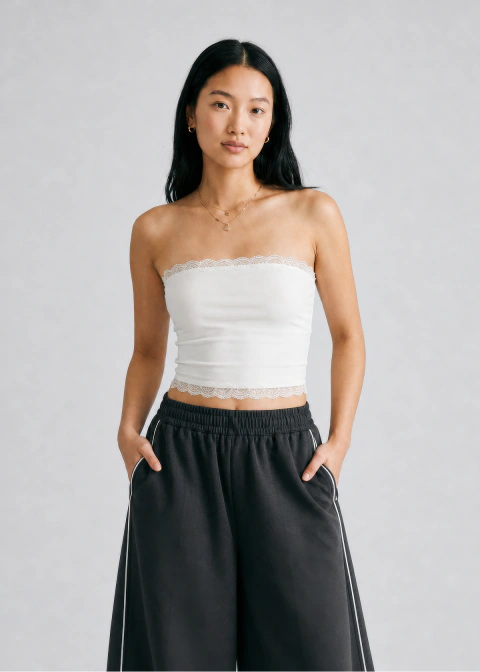 Strapless Top Encaje ByDeep