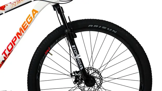Detalle de cuadro TopMega Regal Rodado 29 Blanca/Naranja