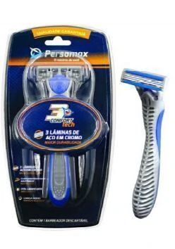 Aparelho de Barbear Persomax 3 Recarregável Confort Tech