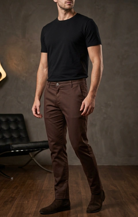 Calça Marrom Esporte Fino