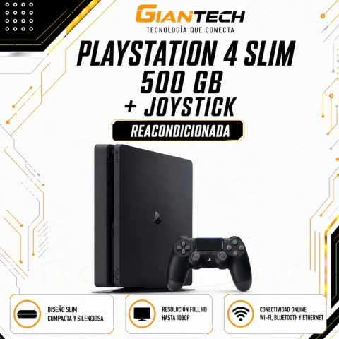 PlayStation 4 Slim 500GB - (Reacondicionada)