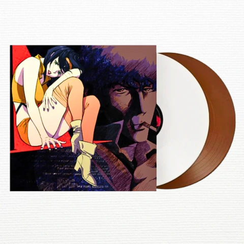 Cowboy Bebop (Banda sonora original de la serie) LP de SEATBELTS (Vinilo blanco y marrón)