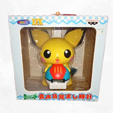 Pichu "Pokémon" con Alarma por Voz – Reloj de Mesa/Pared, figura nueva.