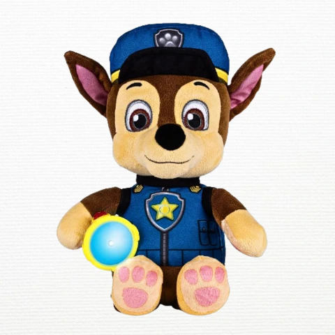 Paw Patrol Snuggle Up Peluche Chase con Sonido y Linterna, nuevo