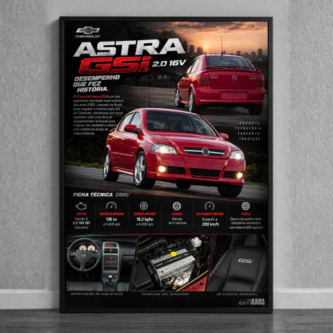 Quadro Decorativo Chevrolet Astra GSI 2.0 16v - Ficha Técnica