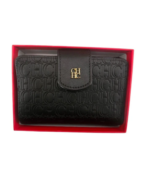 Cartera Monogram Classic CH | Estilo Elegante con Grabado y Cierre de Broche
