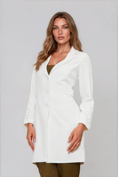 Finesse Off White Tailored Women's Lab Coat