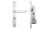 Fechadura Externa Stam Inox 601-602/03 Porta e Portões Metálicos Broca 20mm | Maçaneta Cromada com Duas chaves