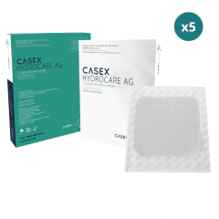 KIT 5 CURATIVO DE HIDROFIBRA COM PRATA 10CM X 10CM Hydrocare AG