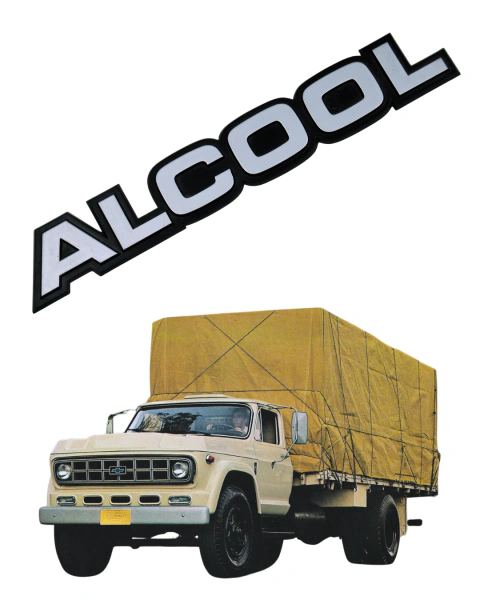 Emblema Álcool Grade Motor Original Detalhe Chevrolet Monza Chevette Opala 1985 a 1990