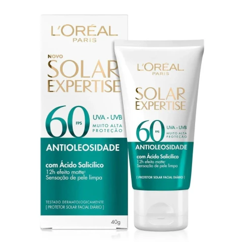 Protetor Solar L’Oréal Solar Expertise FPS60 Antioleo 40g