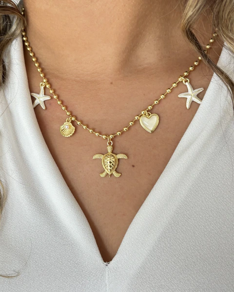 COLLAR MULTICHARMS TORTUGA A-MAR