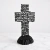 Cruz Decorativa Cristã em Impressão 3D com Palavras - Preto