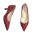 Scarpin feminino da marca Bebecê na cor vermelha, confeccionado em material sintético de textura suave com bico fino clássico e silhueta atemporal.