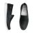 Mocassim masculino casual da marca Anatomic Gel na cor preta, confeccionado em couro legítimo macio com costuras aparentes em tom contraste na biqueira e nas laterais.