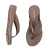 Tamanco/chinelo feminino da marca Azaleia na cor marrom, confeccionado em material sintético leve e resistente com tiras largas de dedo e o logotipo da marca aplicado em relevo na lateral.