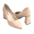 Scarpin feminino da marca Bebecê na cor nude/bege, confeccionado em material sintético com refinada textura trançada estilo tressê por toda a sua estrutura e bico fino elegante.
