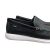 Mocassim masculino casual da marca Anatomic Gel na cor preta, confeccionado em couro legítimo macio com costuras aparentes em tom contraste na biqueira e nas laterais.