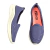 Tênis feminino slip-on, na cor azul, com cabedal em tecido respirável e design moderno. Possui calce prático sem cadarço e solado branco leve e flexível, proporcionando conforto para o uso no dia a dia.
