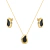 Conjunto Dourado Formato Orgânico Preto