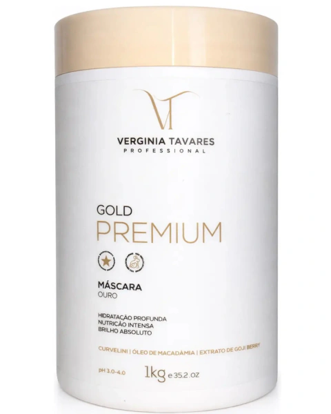 Máscara Gold Premium 1l Verginia Tavares Professional