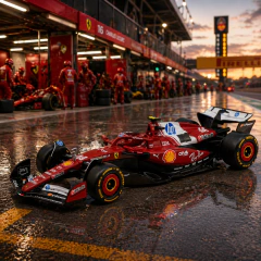Miniatura Carro Carrinho Formula 1 Ferrari Leclerc 2025 1:43 - Mestre Colecionador