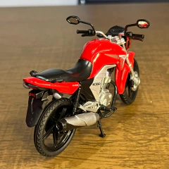 Miniatura Moto Cg 150 Titan Honda Brasileiro 1/18 Vermelha