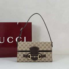 Bolsa Gucci Horsebit Ristretto Medium Shoulder