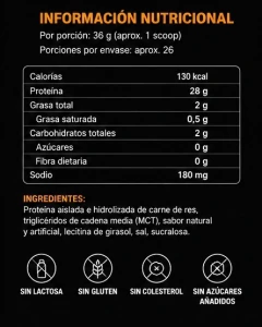 Proteína Beephy 2 lb Healthy Sports | Proteína Aislada e Hidrolizada de Res | 28 g por Porción - Velmora Prime