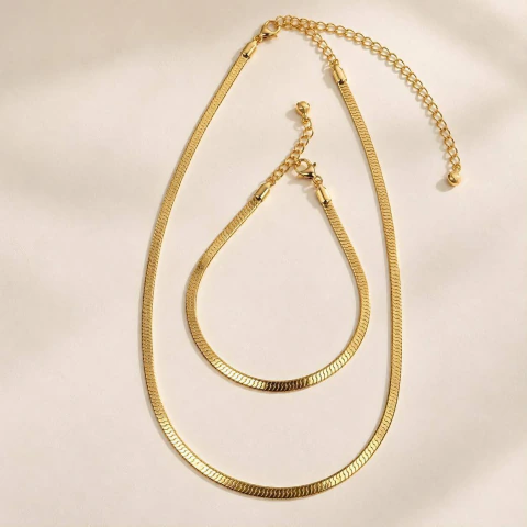 Conjunto Serpente Dorata
