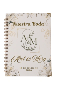 Libro de Firmas para la Boda Personalizado Tapa Dura