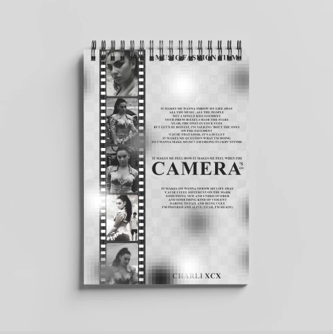 Caderno de Anotações Charli XCX (Camera) - Personalize!