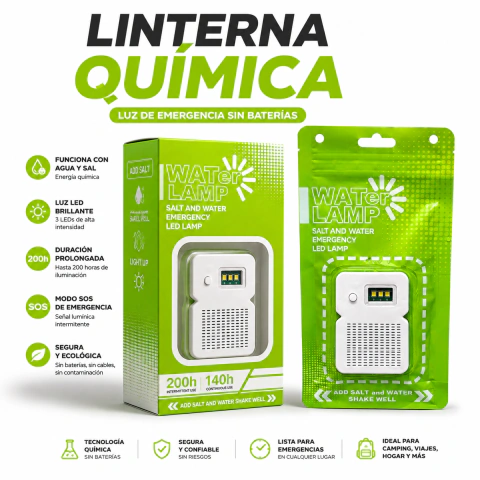 Linterna química portátil con tira colgante