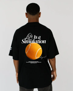 Camiseta Oversized Life is a Simulation - loja online