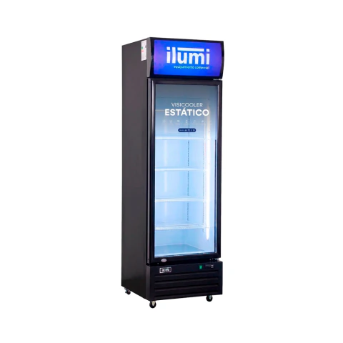 Visicooler Ilumi 350 L BC-3500BK Vertical con Puerta de Vidrio – Negro