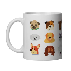 Caneca de Cerâmica Estampa Cães Fofos na internet