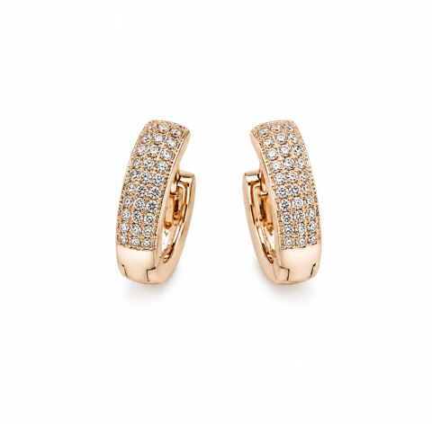 Brinco Argola Cravejada Zirconia