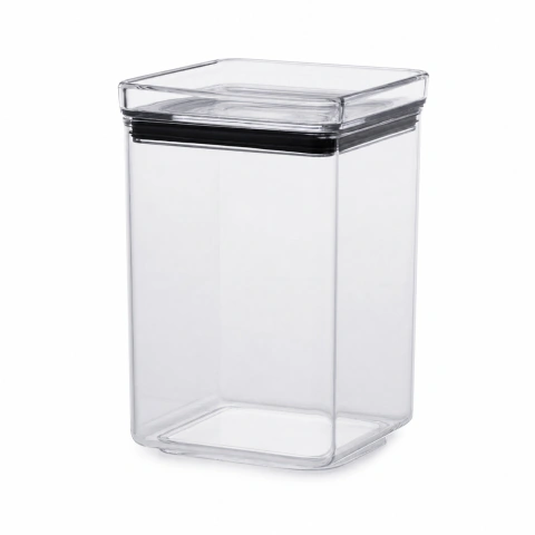 Pote Hermético Quadrado 1L Paramount Diamond Transparente