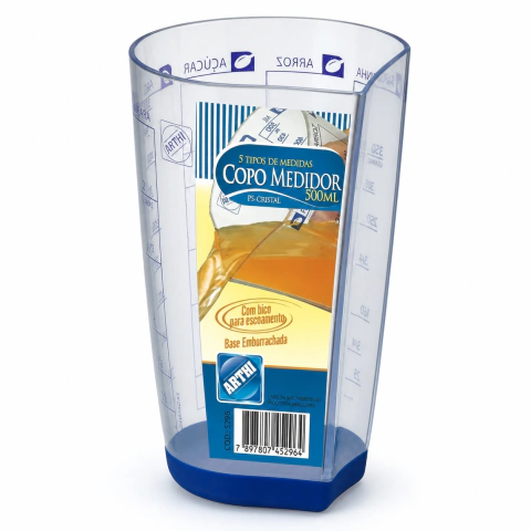 Copo Medidor Graduado 500ml Arthi com Base Emborrachada
