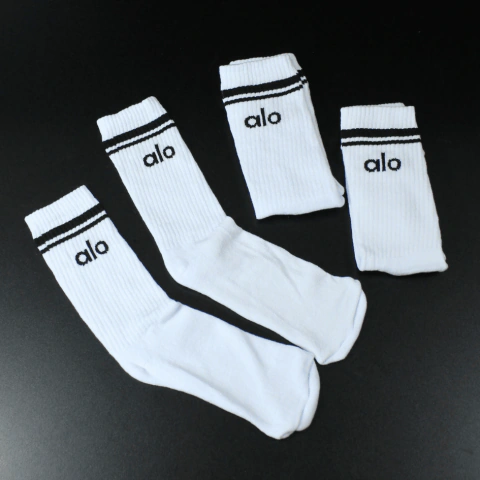MEIA ALO KIT COM 3 NA COR BRANCA