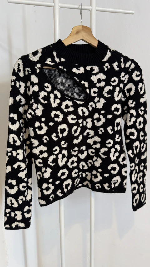 Sweater print recorte