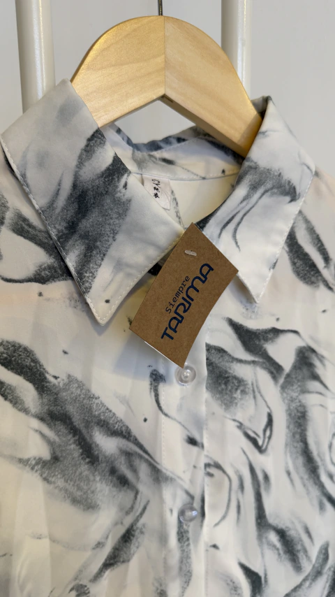 Camisa blanca print