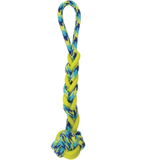 K9 Fitness · Soga trenzada y bola TPR (41 cm)