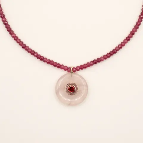 Colar Ágata Rosa e Quartzo Rosa